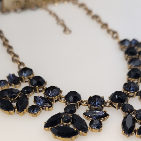 J. Crew Blue and Gold Statement Necklace - Picture 4 of 6
